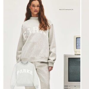 Parke Nostalgia Varsity Mockneck Women's Sweatshirt L/XL